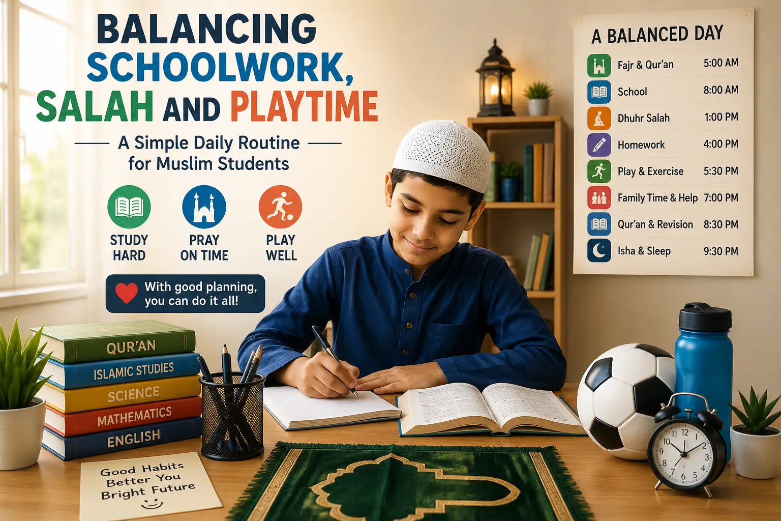 How Muslim Students Can Balance Schoolwork, Salah and Playtime